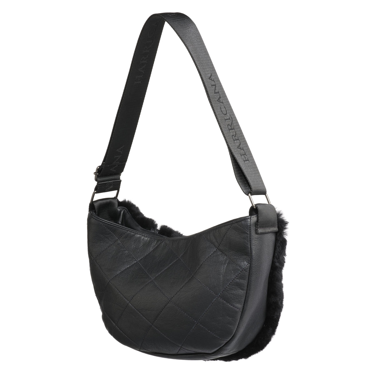 MOON S - LEATHER SATCHEL BAG W SHEARLING