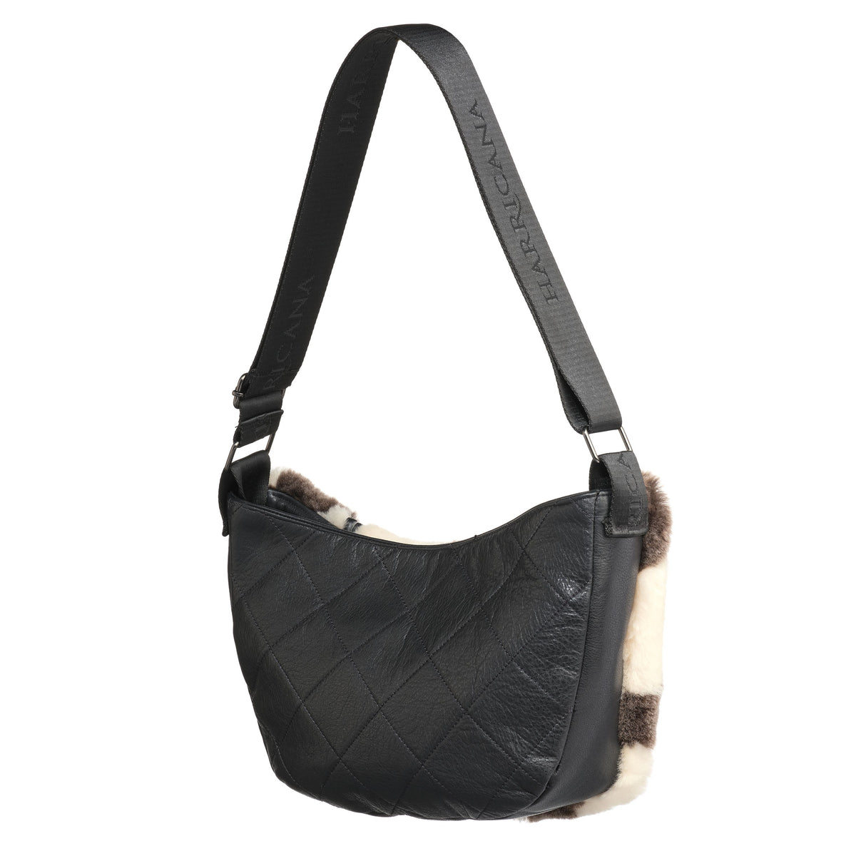 MOON S - LEATHER SATCHEL BAG W SHEARLING