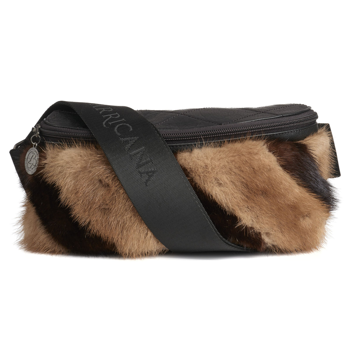 DONNA S - LEATHER BELT BAG W SHEARLING