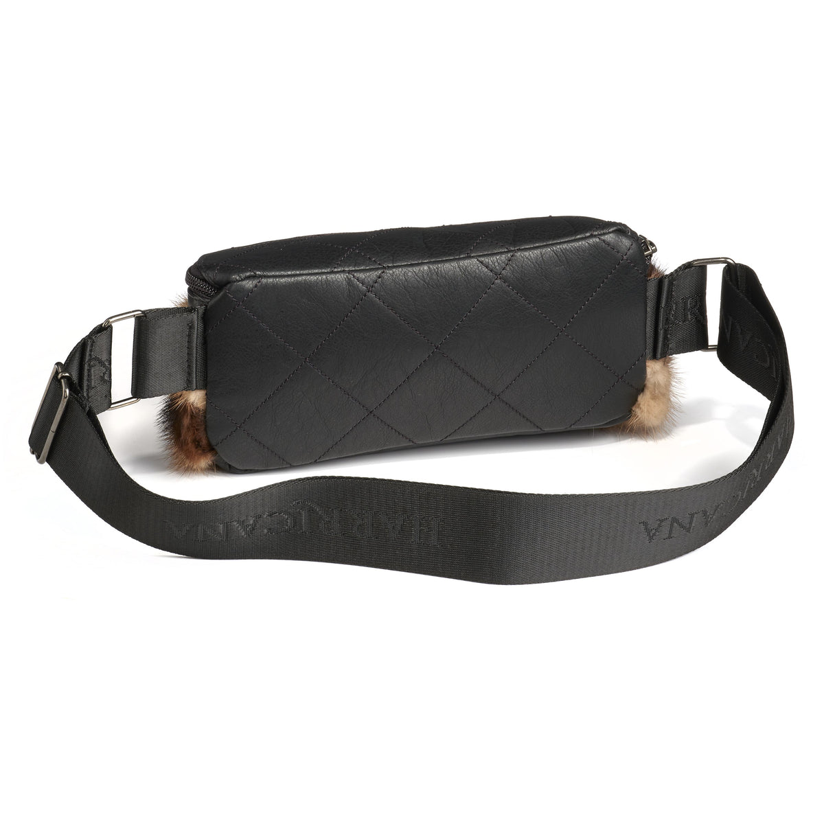 DONNA S - LEATHER BELT BAG W SHEARLING