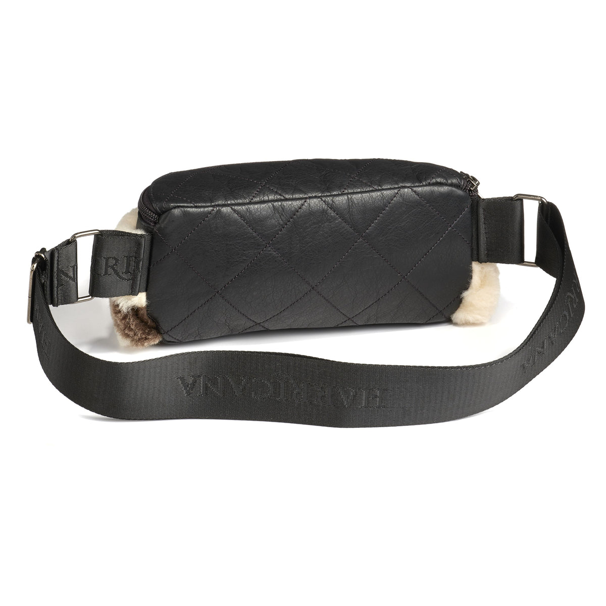 DONNA S - LEATHER BELT BAG W SHEARLING