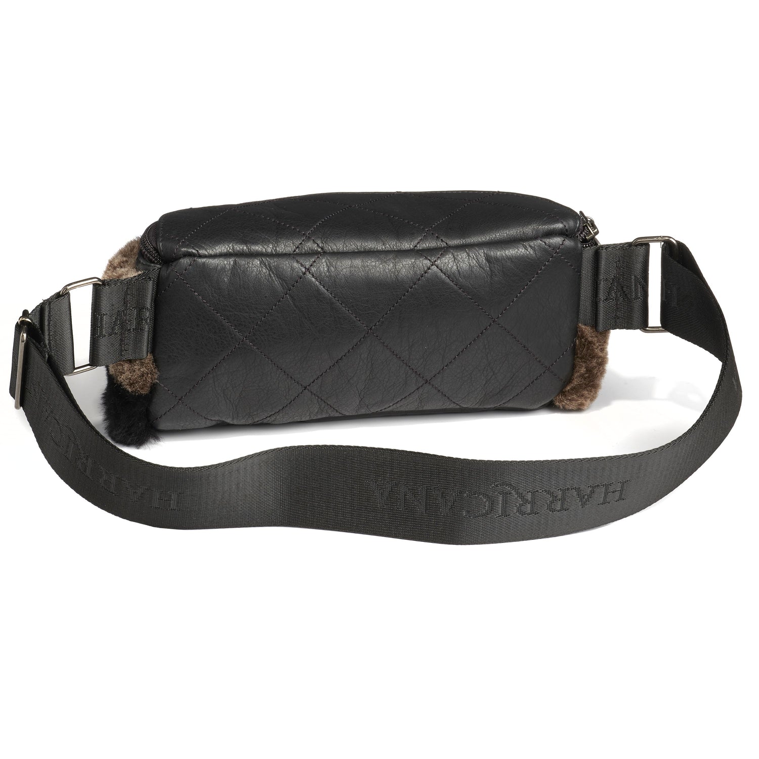 DONNA S - LEATHER BELT BAG W SHEARLING