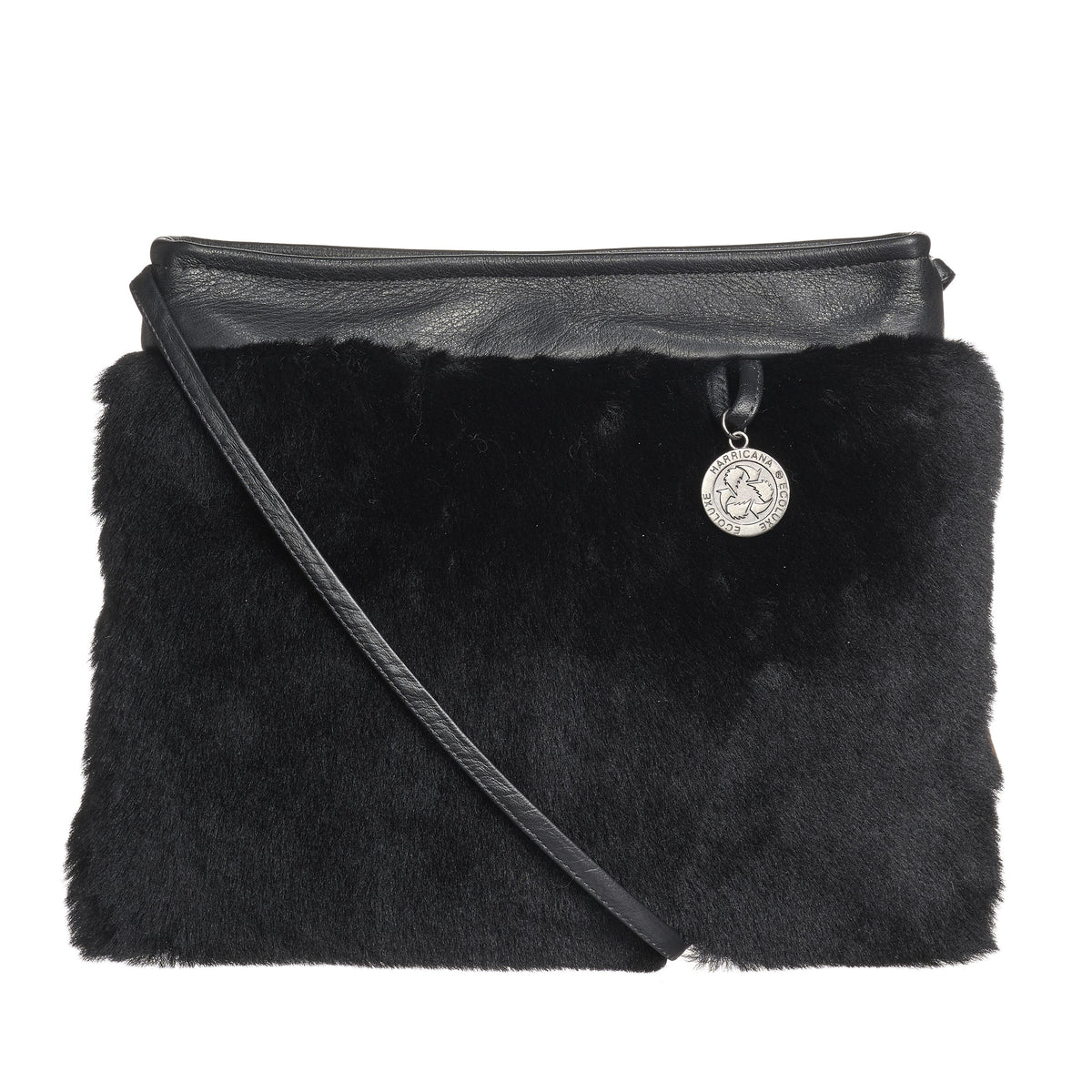 BONNIE S - FLAT CROSSBODY BAG W SHEARLING
