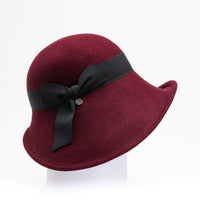 ROSE - GRAND CLOCHE EN LAINE AVEC BOUCLE