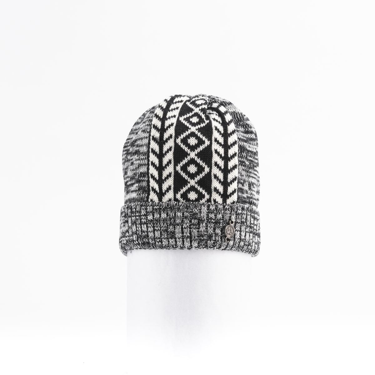 MIDDLE JACQUARD BEANIE GOLF  2100 BLACK MIX O/S  